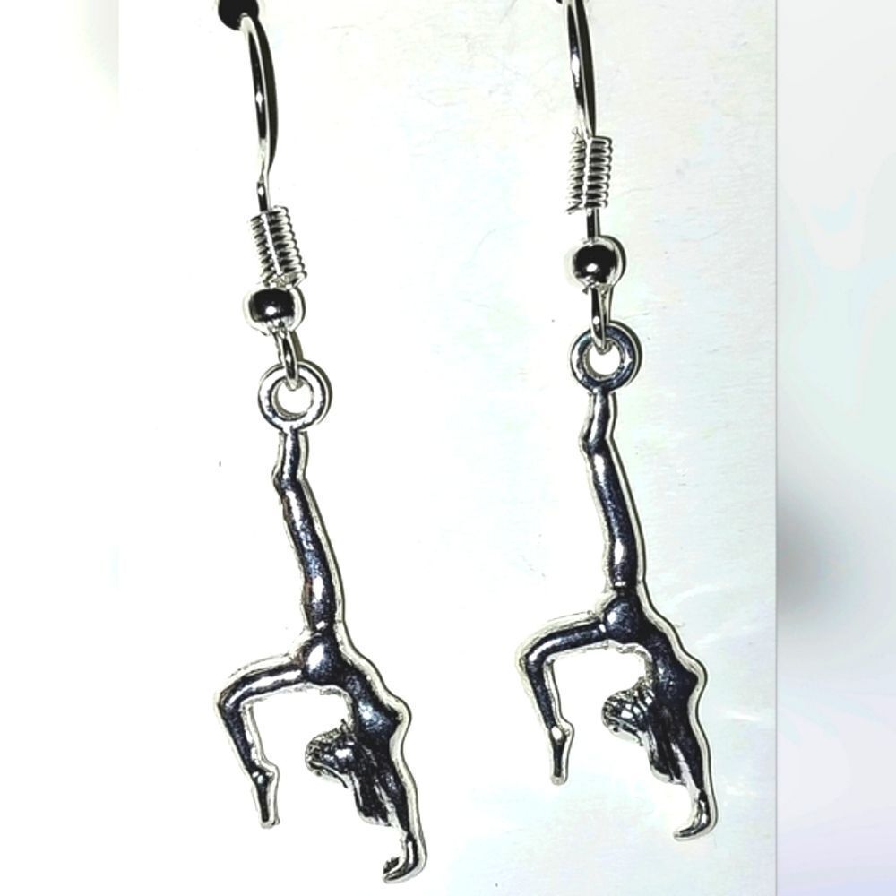 Hand crafted antique cheerleader earrings
